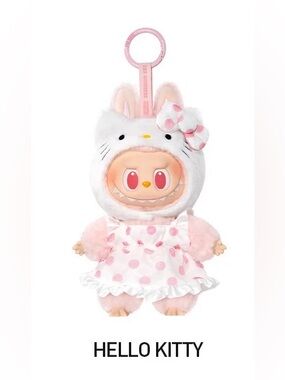 🎀 LABUBU x Hello Kitty 🩷HELLO KITTY🤍Plush Pendant 🆕NEW SEALED BOX🆕 🟥POP MART🟥